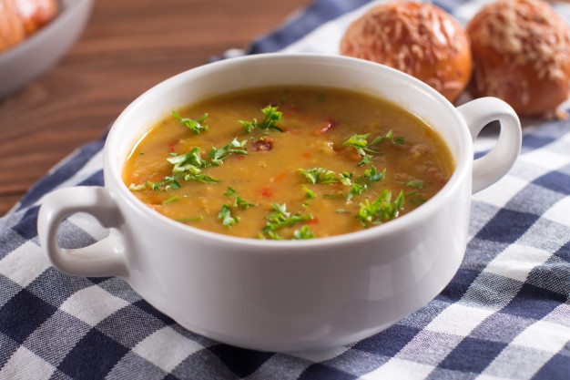 delicious rustic soup with vegetables lentils peas 103124 48
