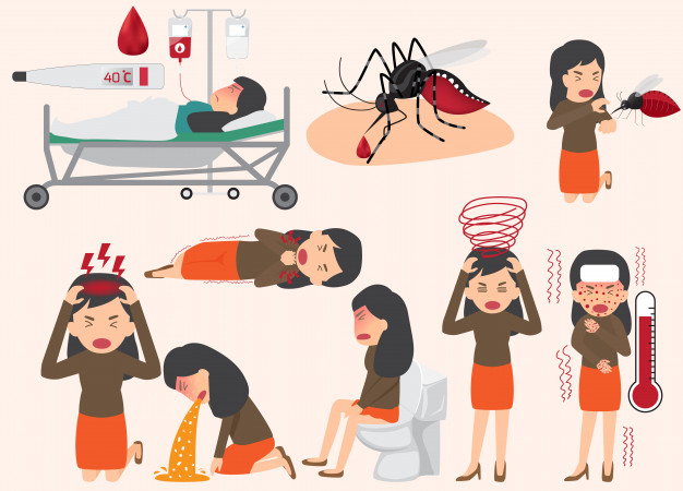 template design details dengue fever flu symptoms with prevention infographics people sick that have dengue fever flu health medicine cartoon 27170 218