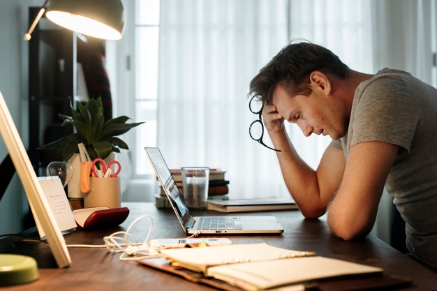 man stressed while working laptop 53876 52148