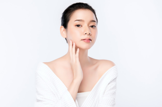 portrait beautiful young asian woman clean fresh bare skin concept asian girl beauty face skincare health wellness facial treatment perfect skin natural make up two 65293 1973