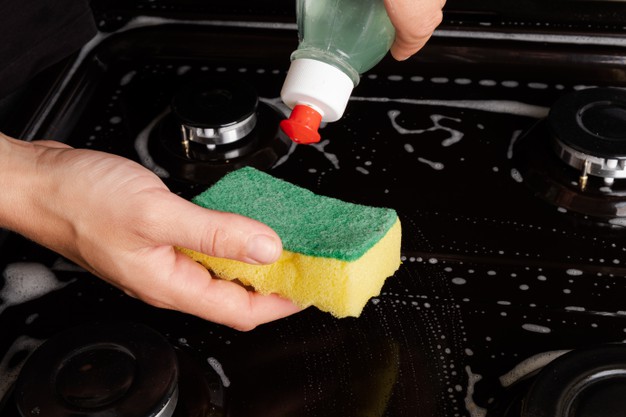 cleaning gas stove with soapy water cleaning kitchen 118478 917 1