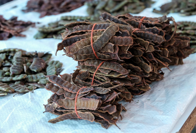 dried acacia concinna pods retail sale thailand local market 62856 4516