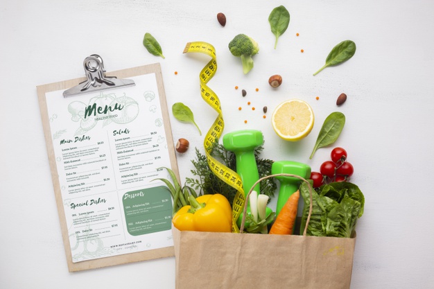 paper bag full delicious organic food diet menu 23 2148322495 1
