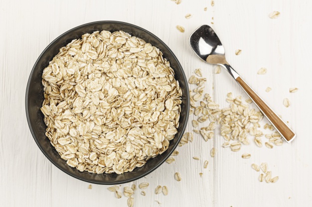 oatmeal bowl with spoon table 23 2148341647
