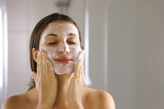 skincare woman washing face foaming facewash soap scrub skin 63239 1351