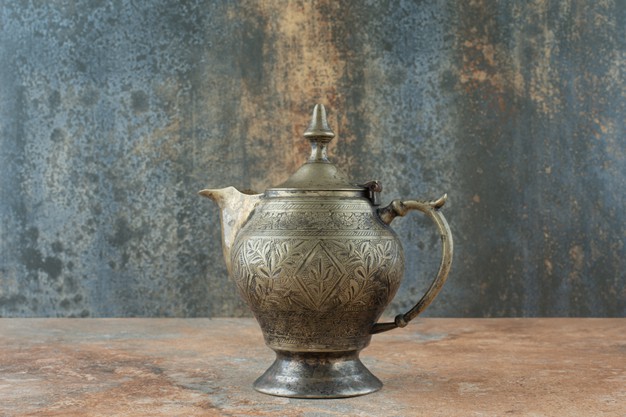 vintage antique ancient kettle marble background 114579 46934