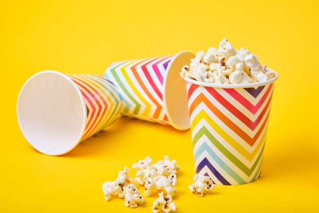 popcorn paper cups yellow background 286227 177